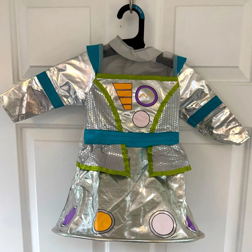 New! Target Hyde & EEK Infant Robot Halloween Costume Dress - Silver